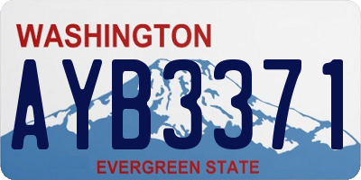WA license plate AYB3371