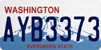 WA license plate AYB3373