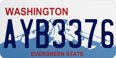 WA license plate AYB3376