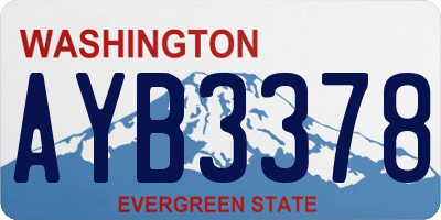 WA license plate AYB3378