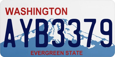 WA license plate AYB3379