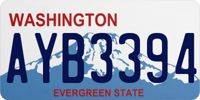 WA license plate AYB3394