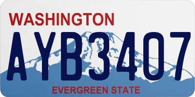 WA license plate AYB3407