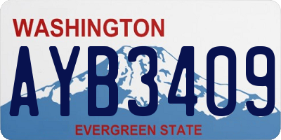 WA license plate AYB3409