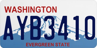 WA license plate AYB3410