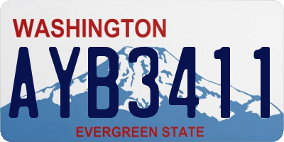 WA license plate AYB3411