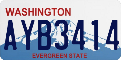 WA license plate AYB3414