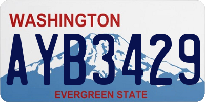 WA license plate AYB3429