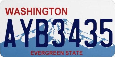 WA license plate AYB3435