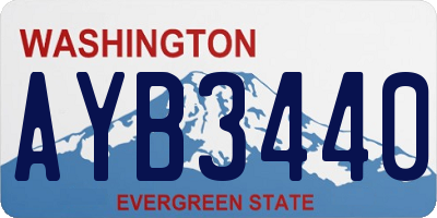 WA license plate AYB3440