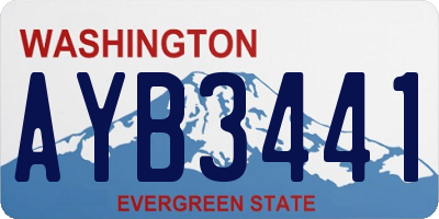 WA license plate AYB3441