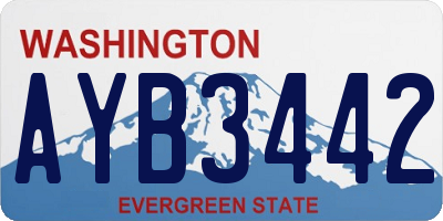 WA license plate AYB3442