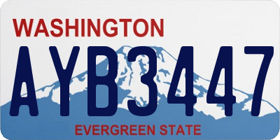 WA license plate AYB3447