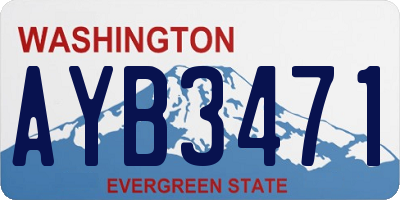 WA license plate AYB3471