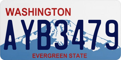WA license plate AYB3479