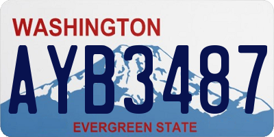 WA license plate AYB3487