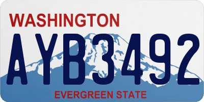 WA license plate AYB3492