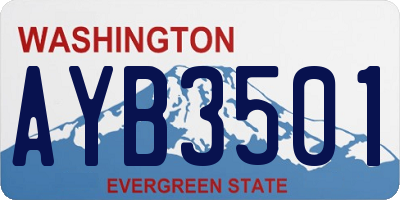 WA license plate AYB3501
