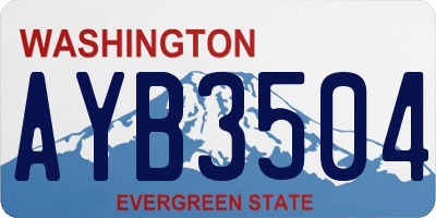 WA license plate AYB3504