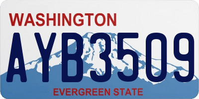 WA license plate AYB3509