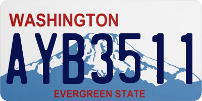 WA license plate AYB3511