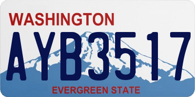 WA license plate AYB3517