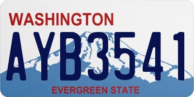 WA license plate AYB3541