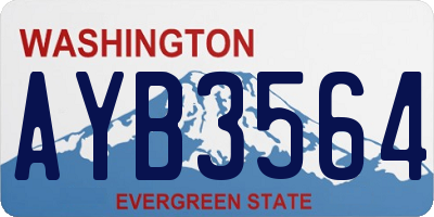 WA license plate AYB3564