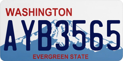 WA license plate AYB3565