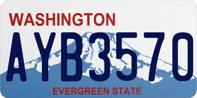 WA license plate AYB3570