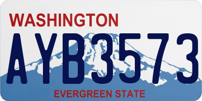 WA license plate AYB3573