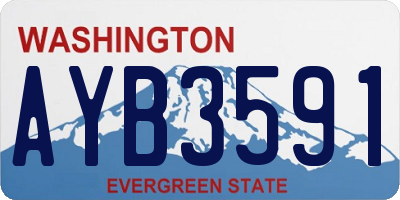 WA license plate AYB3591