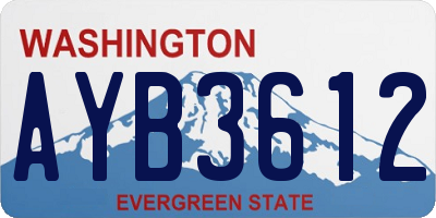 WA license plate AYB3612