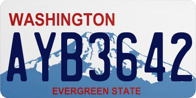 WA license plate AYB3642