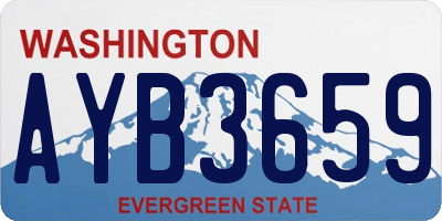 WA license plate AYB3659