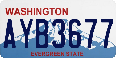 WA license plate AYB3677