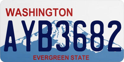WA license plate AYB3682