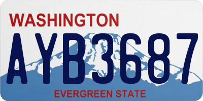 WA license plate AYB3687