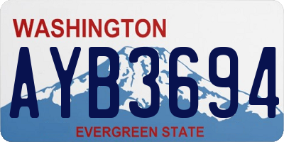 WA license plate AYB3694