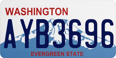 WA license plate AYB3696