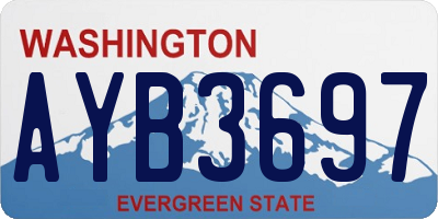 WA license plate AYB3697