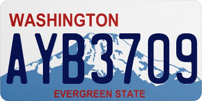WA license plate AYB3709