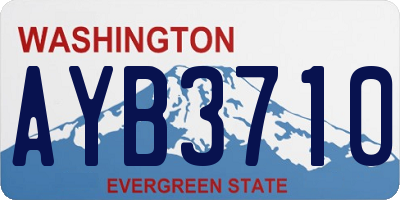 WA license plate AYB3710