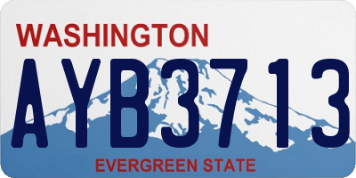 WA license plate AYB3713
