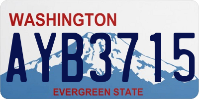 WA license plate AYB3715