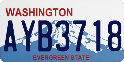 WA license plate AYB3718