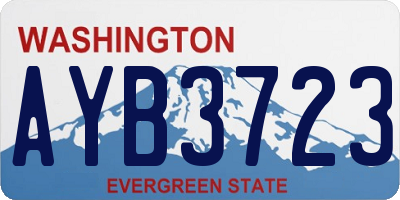 WA license plate AYB3723