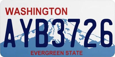 WA license plate AYB3726