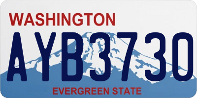 WA license plate AYB3730
