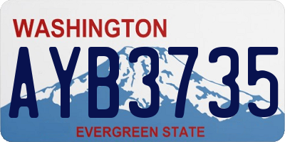 WA license plate AYB3735
